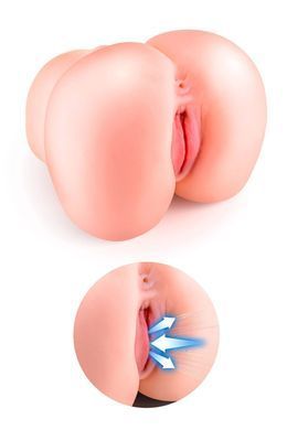 Мастурбатор напівторс анус та вагіна Real Body Real Lola з вібрацією, вакуумом і звуком - фото