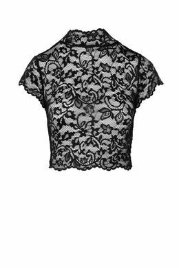 Топ Noir Handmade F303 Essence lace top with high collar S