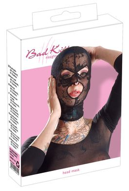 Маска для БДСМ ажурна Bad Kitty Open mouth and eyes BDSM head mask