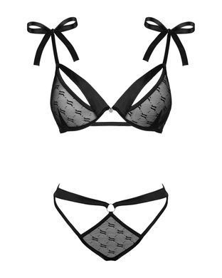 Эротический комплект Obsessive Obsessivia 2-pcs set black S/M - фото