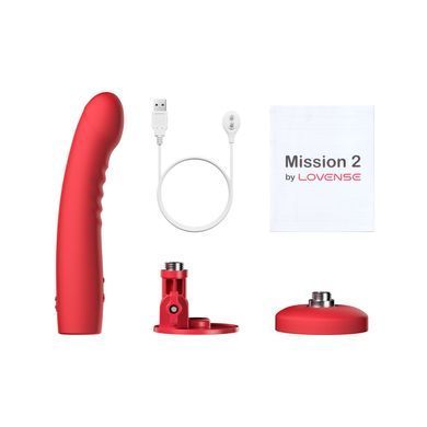 Фаллоподобный смарт-вибратор Lovense Mission 2 Vibrating suction cup dildo (20 см) - фото