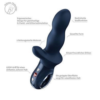 Пульсатор з вібрацією Fun Factory Bi Stronic Crave Nightblue синій - фото