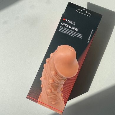 Насадка на член с отверстием для мошонки Kokos Cock Sleeve CS 002-L - фото