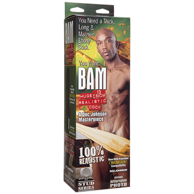Толстый фаллоимитатор для фистинга Doc Johnson BAM - Huge 13 Inch Realistic Cock (длина 32 см; диаметр 7 см) - фото