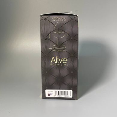 Анальна пробка зі стразом Alive Mini Metal Butt Plug M Black (3,4 см) - фото