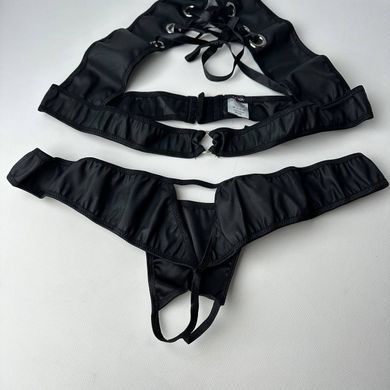 Комплект белья Passion Malwia Set with Open Bra black L/XL - фото