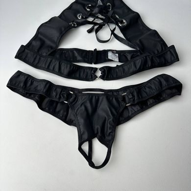 Комплект белья Passion Malwia Set with Open Bra black L/XL - фото