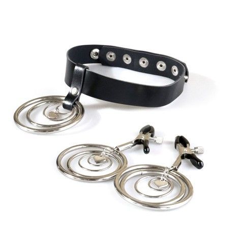 Набір затискачі+чокер Art of Sex Choker and Nipple clamps Triada - фото