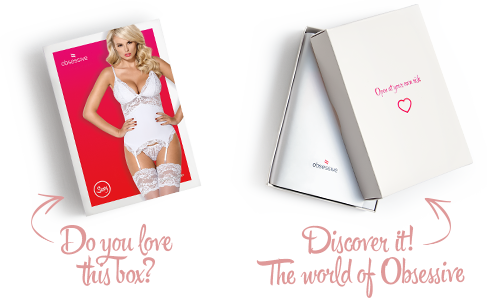 Еротичний корсет Obsessive 810-COR-2 corset & thong white S/M
