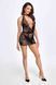 Платье Noir Handmade F313 Mythos mini flocked mesh dress with jewelry rhinestone chain M