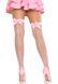 Чулки сетка Leg Avenue Bow back seam thigh highs One size Pink - фото товара