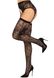 Чулки Leg Avenue Lace thigh highs & garterbelt Black One Size - фото товара