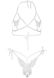 Еротичний комплект Leg Avenue Open cup bra and pearl panty White Ос - фото товару