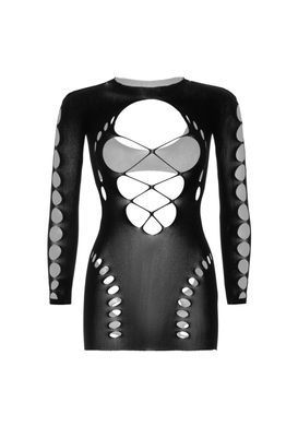 Еротична сукня Leg Avenue Long sleeve cut out mini dress One size Black