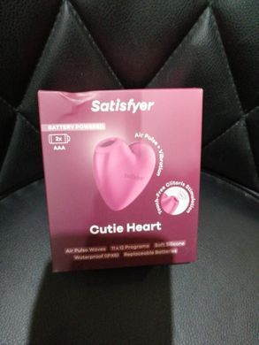 Satisfyer Cutie Heart Battery Series - вакуумний кліторальний стимулятор (м'яте паковання) - фото