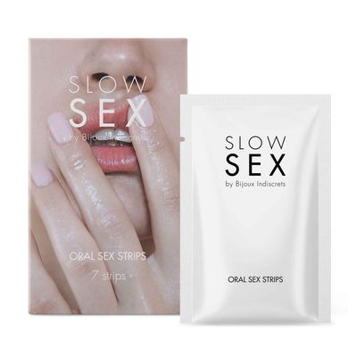 Полоски для орального секса Bijoux Indiscrets SLOW SEX - Oral sex strips (срок 02.2023) - фото