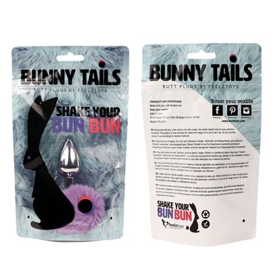 Анальна пробка з хвостиком Purple (2,5 см) FeelzToys Bunny Tails Butt Plug