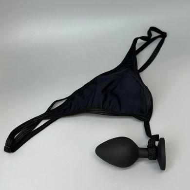 Труси чоловічі з силіконовою анальною пробкою M Art of Sex Sexy Panties plug size M Black XS-2XL - фото