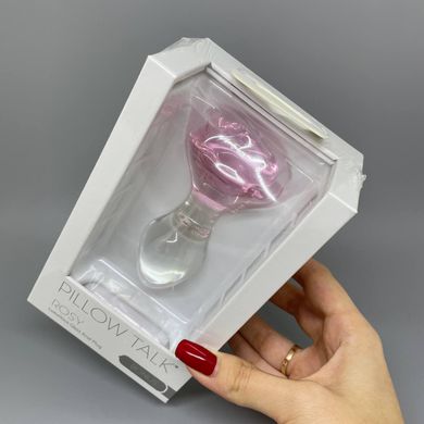 Анальна пробка (3,3 см) + вібропуля Pillow Talk Rosy Luxurious Glass - фото