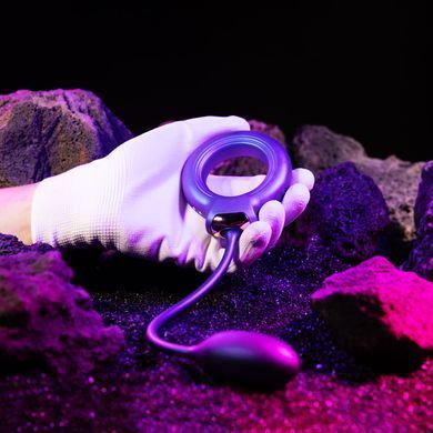 Ерекційне віброкільце з віброяйцем Hueman Eclipse Anal Vibrator - фото