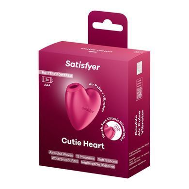 Satisfyer Cutie Heart Battery Series - вакуумний кліторальний стимулятор (м'яте паковання) - фото