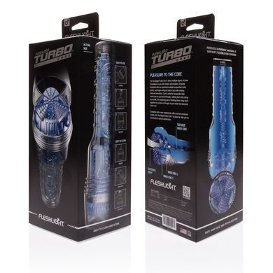 Прозорий мастурбатор Fleshlight Turbo Blue Ice core - фото