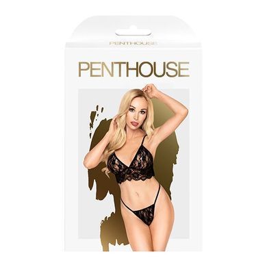 Комплект бра и стринги Penthouse Double Spice Black S/M - фото