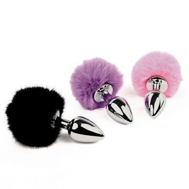 Анальная пробка с хвостиком Purple (2,5 см) FeelzToys Bunny Tails Butt