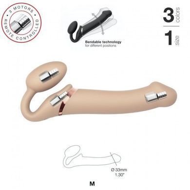 Страпон безременной с вибрацией Strap-On-Me Vibrating Flesh M - фото