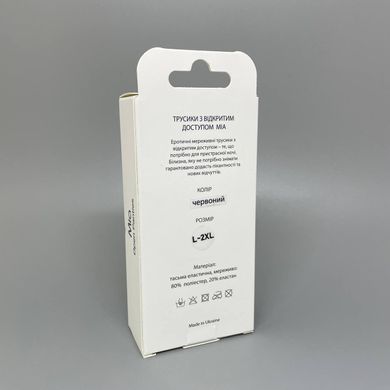 Кружевные трусики с доступом Art of Sex Mia красные L-2XL