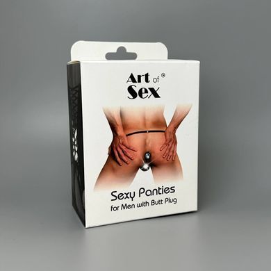 Трусы мужские с анальной пробкой (3,5 см) Art of Sex Sexy Panties plug M Black XS-2XL - фото