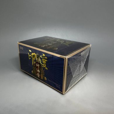 Презервативи OLO BLUE Indian gold oil 10 шт, пролонгуючі з ароматом ванілі  - фото