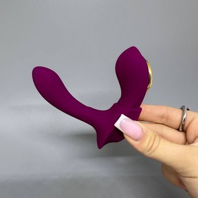 Zalo AYA Velvet Purple - смарт вибратор-бабочка в трусики двойной - фото