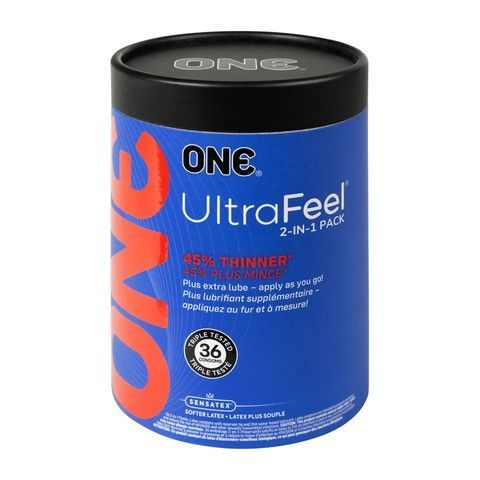 Презерватив с лубрикантом ONE UltraFeel 2-в-1 (36 шт) (мятая упаковка) - фото