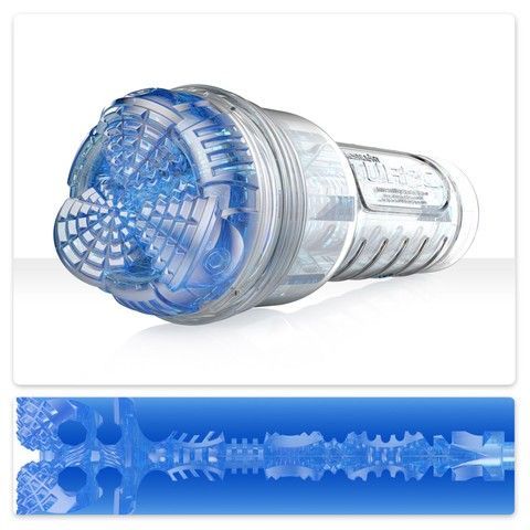 Прозорий мастурбатор Fleshlight Turbo Blue Ice core - фото