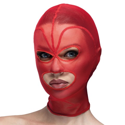 Маска сердце с 3 прорезями Feral Feelings Hearts Mask Red/Red