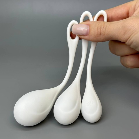 Набор вагинальных шариков Satisfyer Yoni Power 1 White белый - фото