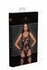 Боді Noir Handmade F242 Tulle body with patterned flock embroidery S