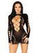 Еротична сукня Leg Avenue Long sleeve cut out mini dress One size Black