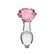 Анальная пробка (3,3 см) + вибропуля Pillow Talk Rosy Luxurious Glass - фото товара