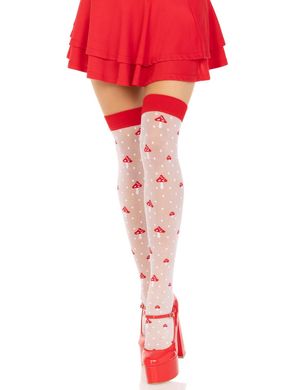 Панхохи Leg Avenue Polka Dot Mushroom Thigh Highs One Size - фото