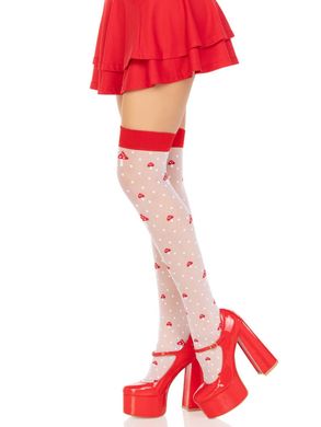 Панхохи Leg Avenue Polka Dot Mushroom Thigh Highs One Size - фото