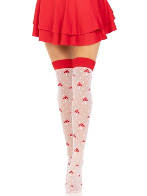 Панхохи Leg Avenue Polka Dot Mushroom Thigh Highs One Size - фото