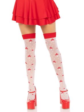 Панхохи Leg Avenue Polka Dot Mushroom Thigh Highs One Size - фото