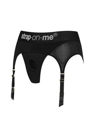 Труси для страпона з підв'язками для панчіх Strap-On-Me REBEL HARNESS XS (пом'ята упаковка) - фото