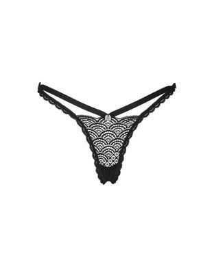 Трусики Obsessive Chemeris thong XL/2XL чорні