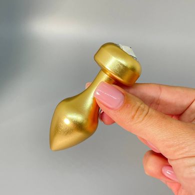 Золота анальна пробка з камінчиком Pipedream FF (2,8 см) - фото