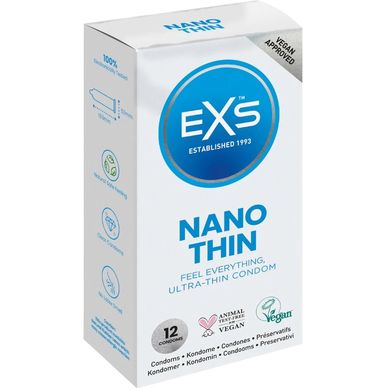 Презервативы ультратонкие EXS Nano Thin VEGAN (12 шт) - фото