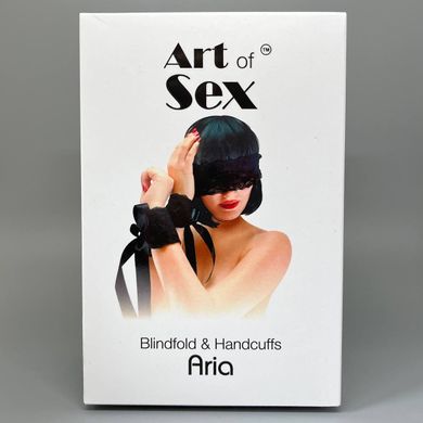 Повязка на глаза и наручники Art of Sex Blindfold and Handcuffs Aria