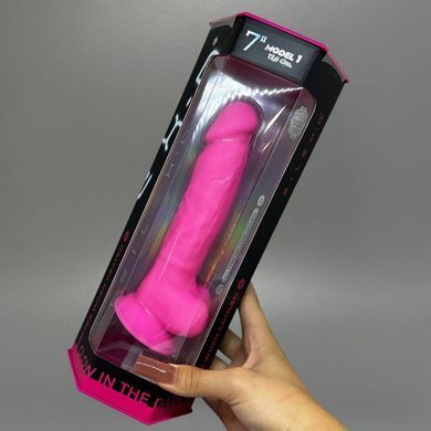Фалоімітатор, що світиться, SilexD Johnny Pink Glow in the dark (17,6 см) (пом'ята упаковка) - фото